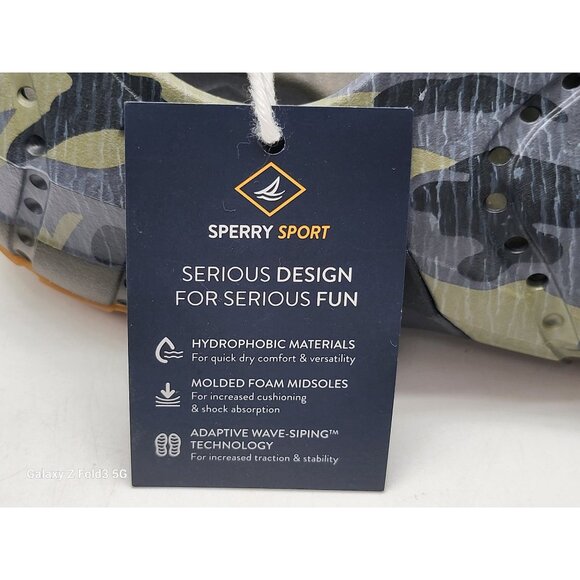 Sperry Water Strider Clog Mens Olive Green Camo Sandal Slip On Comfort Size 7 - Picture 9 of 10